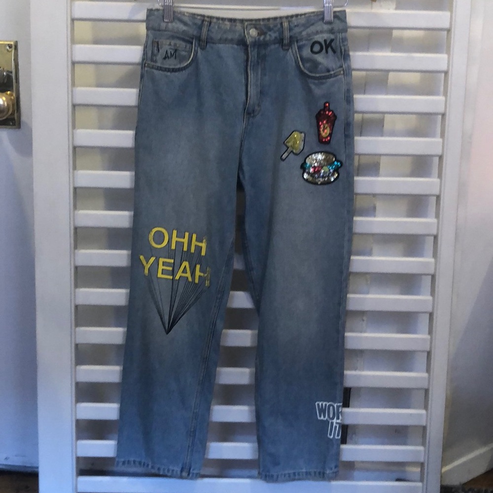 Zara Embellished Jeans